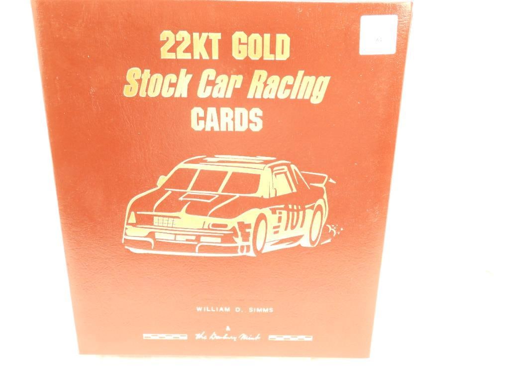 Lot of 50 The Danbury Mint 22kt gold Stock Car Racing Cards in binder w/ COA, including Jeff Gordon, (1 of 20)