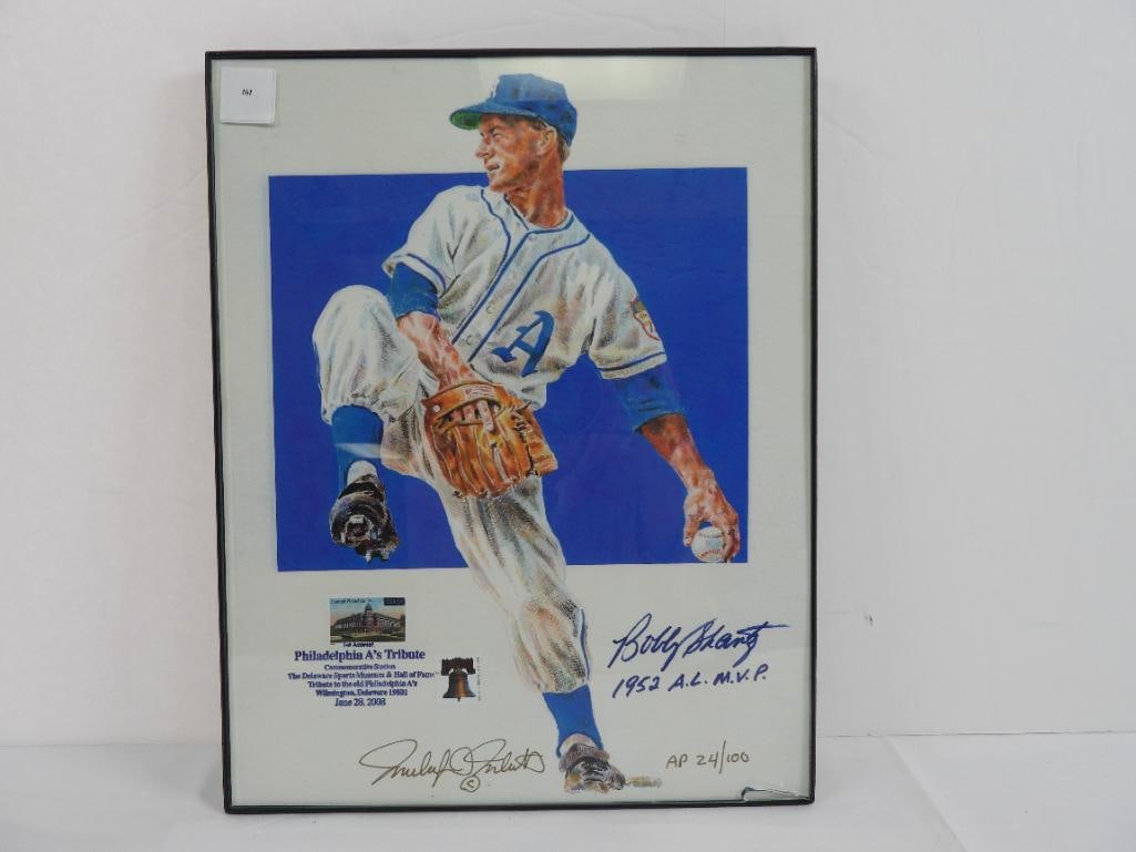 Philadelphia A's Tribute 6/28/08 Bobby Shantz certified s/n framed autograph 24/100 (1 of 5)