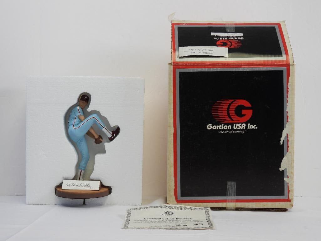 Limited Edition S&N Steve Carlton S/N 3051 cold cast figurine w/ COA IN BOX: Limited Edition S&N Steve Carlton S/N 3051 cold cast figurine w/ COA 9" h 5" w IN BOX
