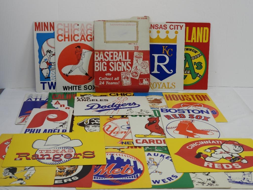 Lot of 24 assorted Vintage Baseball signs, NY Mets & more (1 of 7)