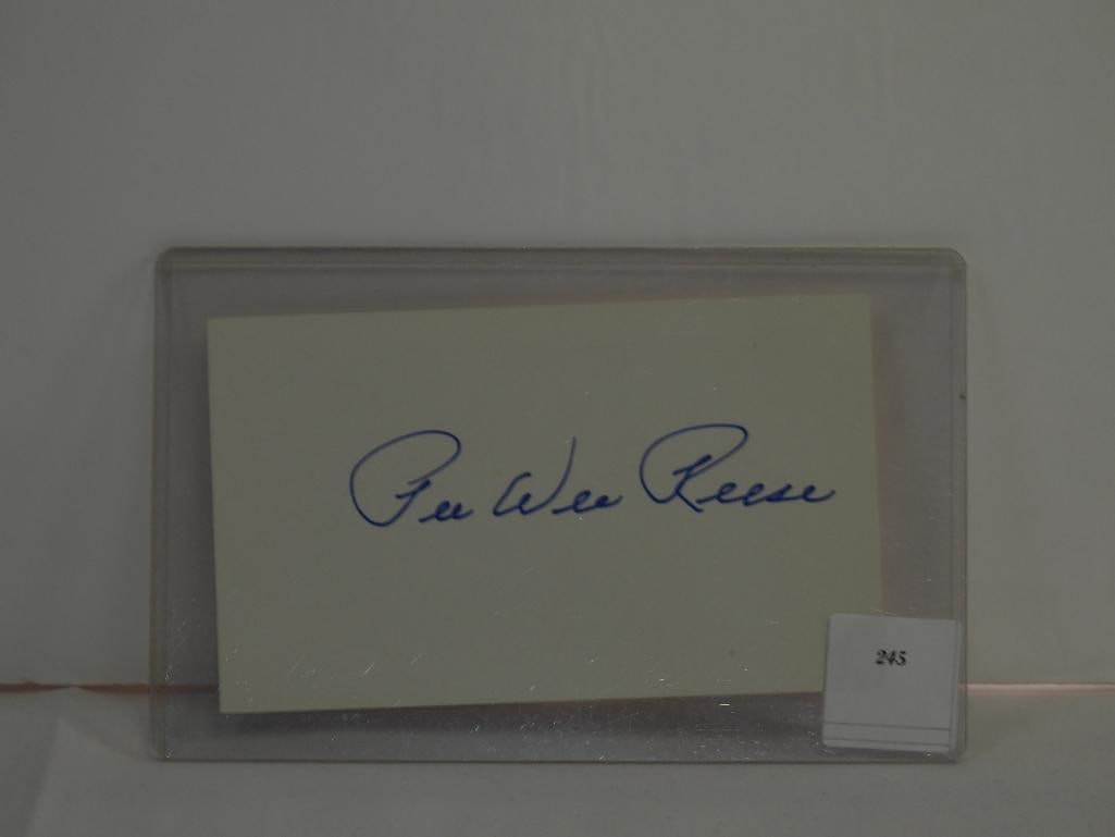Pee Wee Reese autograph in protective sleeve (1 of 4)