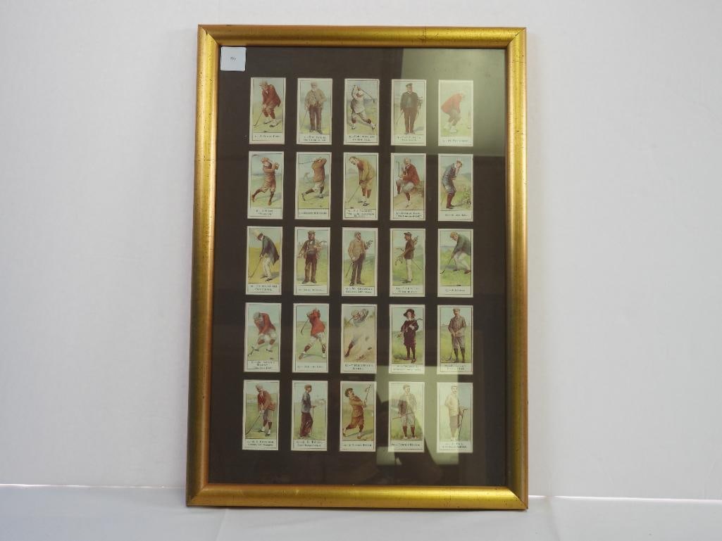 Cope's Golfers 25 framed tobacco cards, made in England (1 of 8)