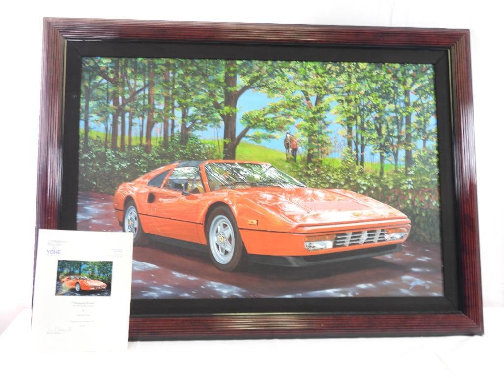 Changing Horses framed acrylic on canvas, Virtual Realism by Frederick Yohe, w/ valuation documentat (1 of 8)