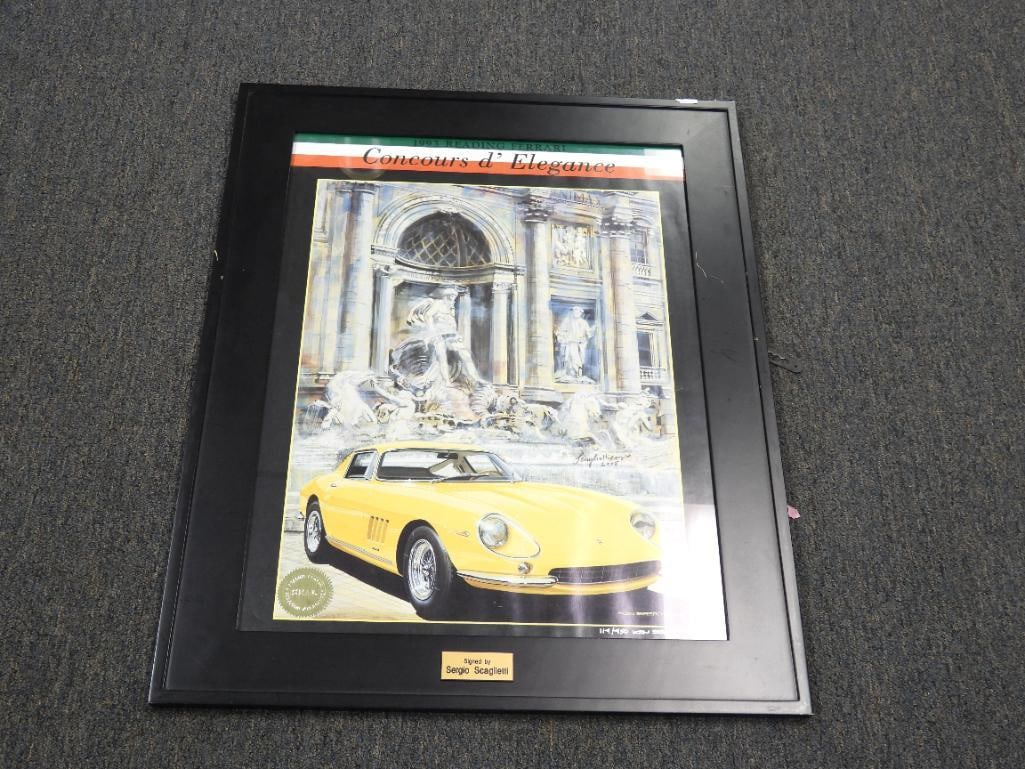 Concours d' Elegance 1993 Ferrariframed, signed, numbered print  114/450 (1 of 6)