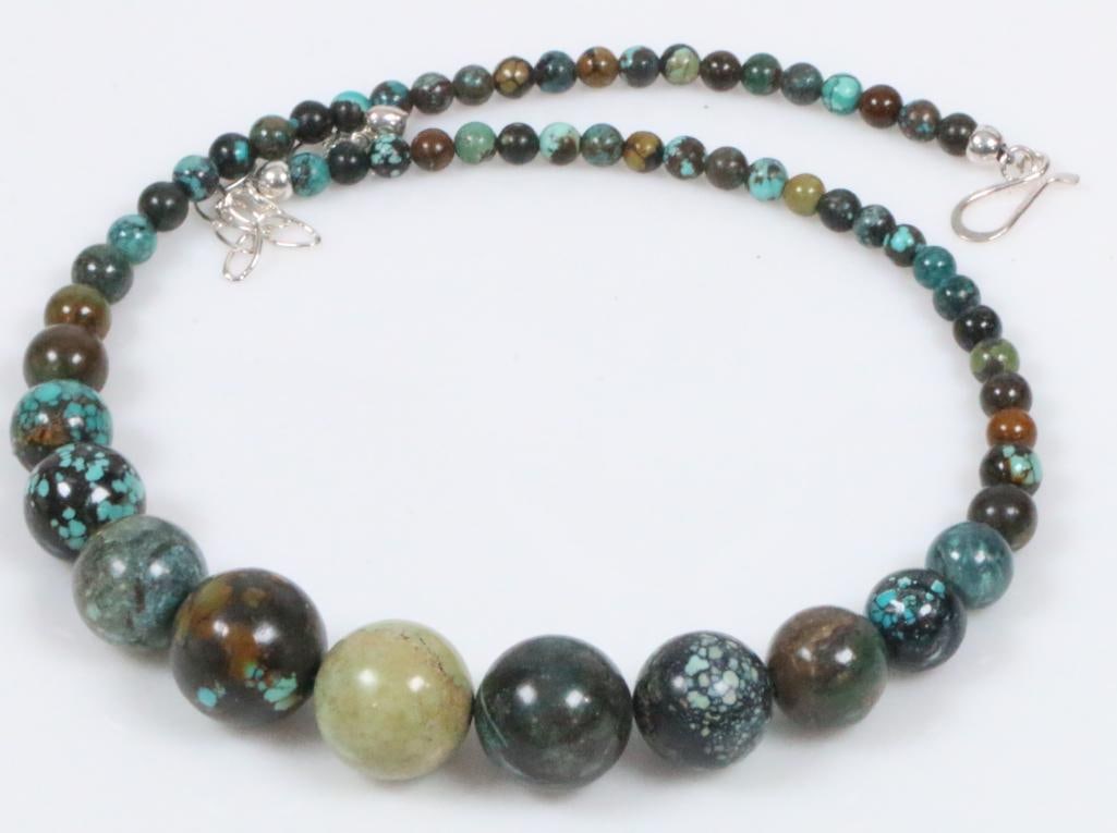 Rare Jay King DTR Mine Finds Hubei Turquoise Sterling necklace 598 grams New old stock (1 of 6)