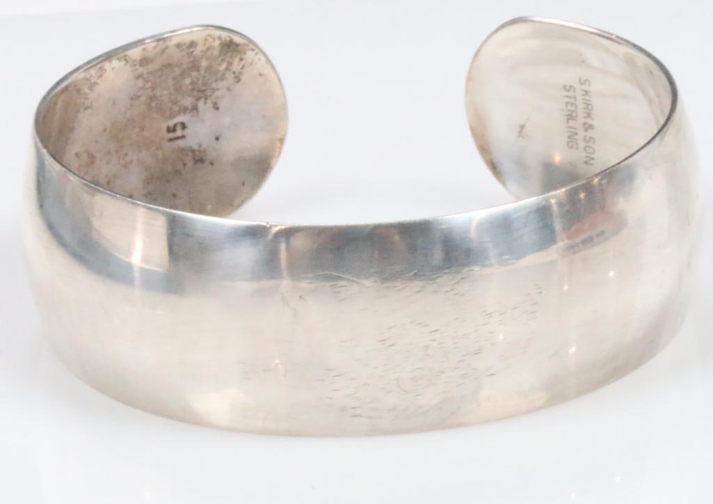 S. Kirk & Son Solid smooth Sterling Silver cuff bracelet 36.8 grams (1 of 6)