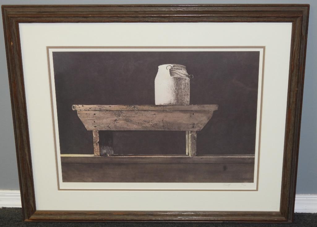 Peter Sculthorpe Still Art Bench framed, signed, numbered LE Print  #19/500 (1 of 4)