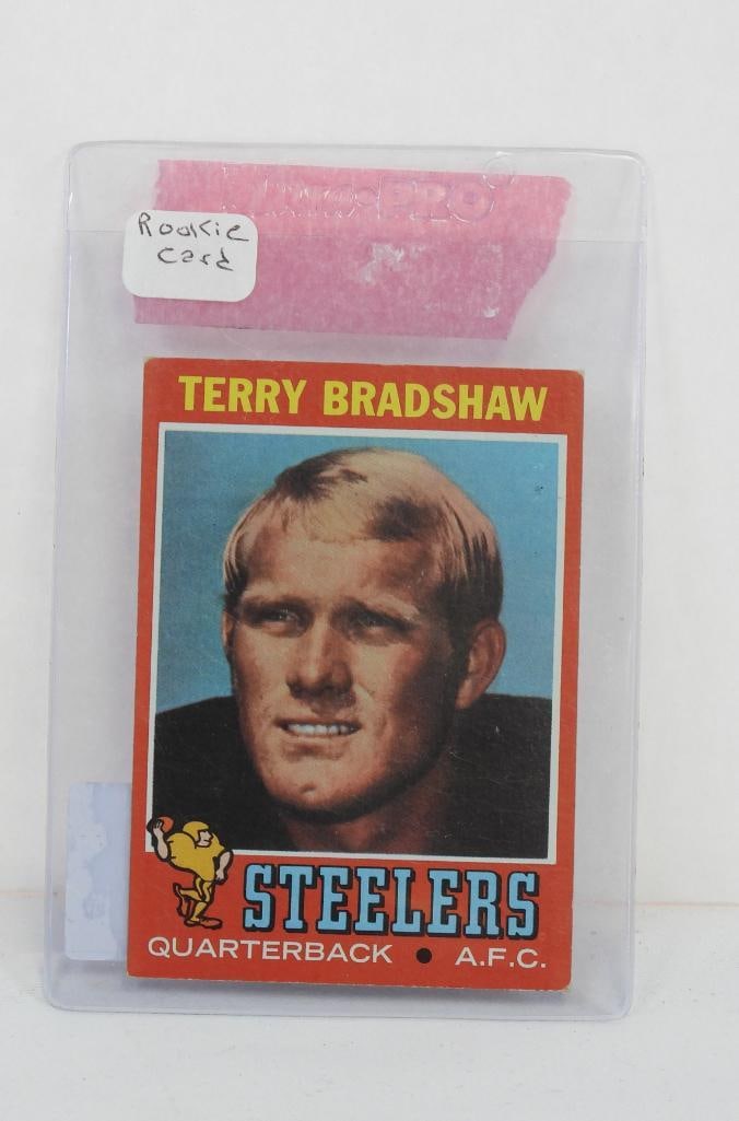 TOPPS #156 Terry Bradshaw Steelers Rookie football Card: #156 Terry Bradshaw Steelers Rookie football Card