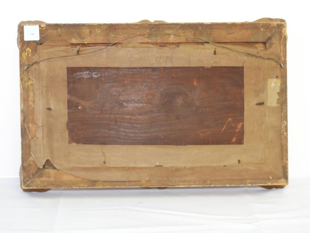 P.H Rideout ANTIQUE signed & framed horse & carriage original oil painting (1 of 4)