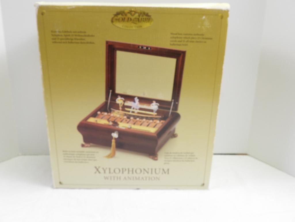NEW Mr. Christmas Gold Label Collection Xylophonium music box w/ animation, plays 50 song favorites: Music box w/ dancing ballerina, IN BOX, plays 50 song favorites & Christmas carols including Silent Night, Swan Lake, & many more!