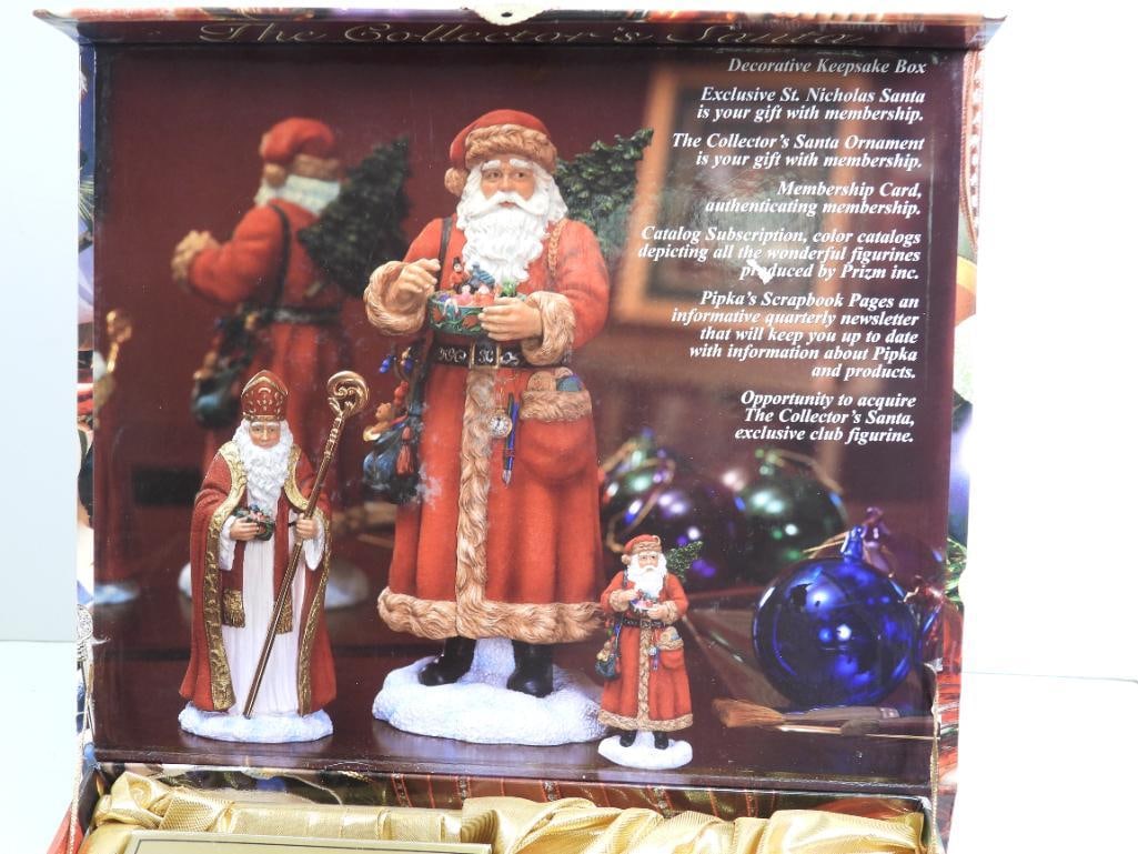 NEW Pipka's 2001 Memories of Christmas Collectors Club Santa figure & ornament in original Keepsake (1 of 7)