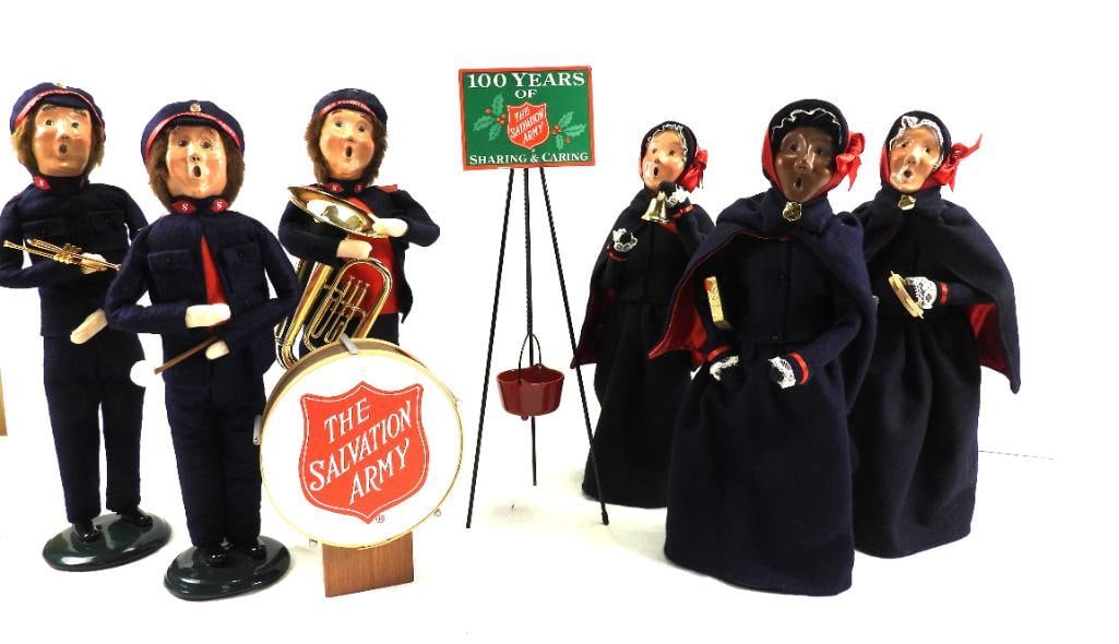NEW Old stock Lot of 6 Byers Choice Ltd. Carolers, 1995, "Salvation Army" (1 of 12)