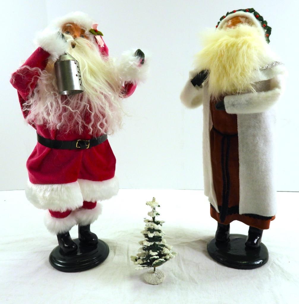 NEW Old stock Lot of 2 Byers Choice Ltd. Caroler Santas, 1986 (1 of 8)