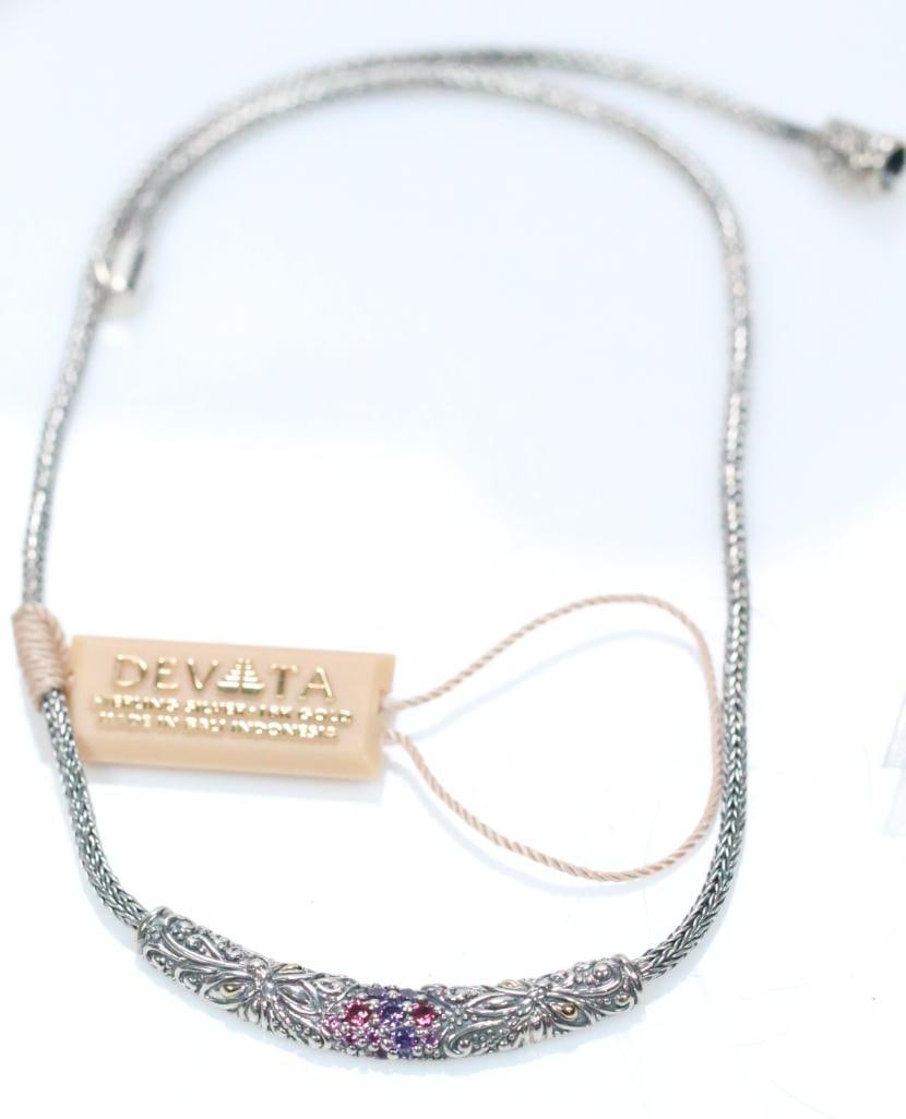 NEW Devata Bali Sterling Silver 18K Gold amethyst pink sapphire dragonfly necklace (1 of 12)