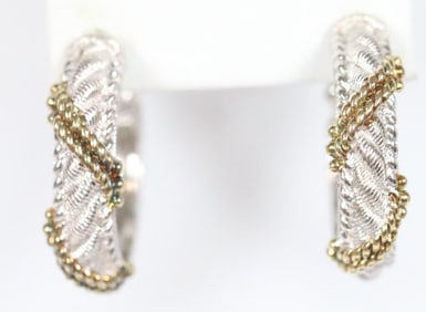 NEW Judith Ripka Sterling Silver Earrings, Signed
