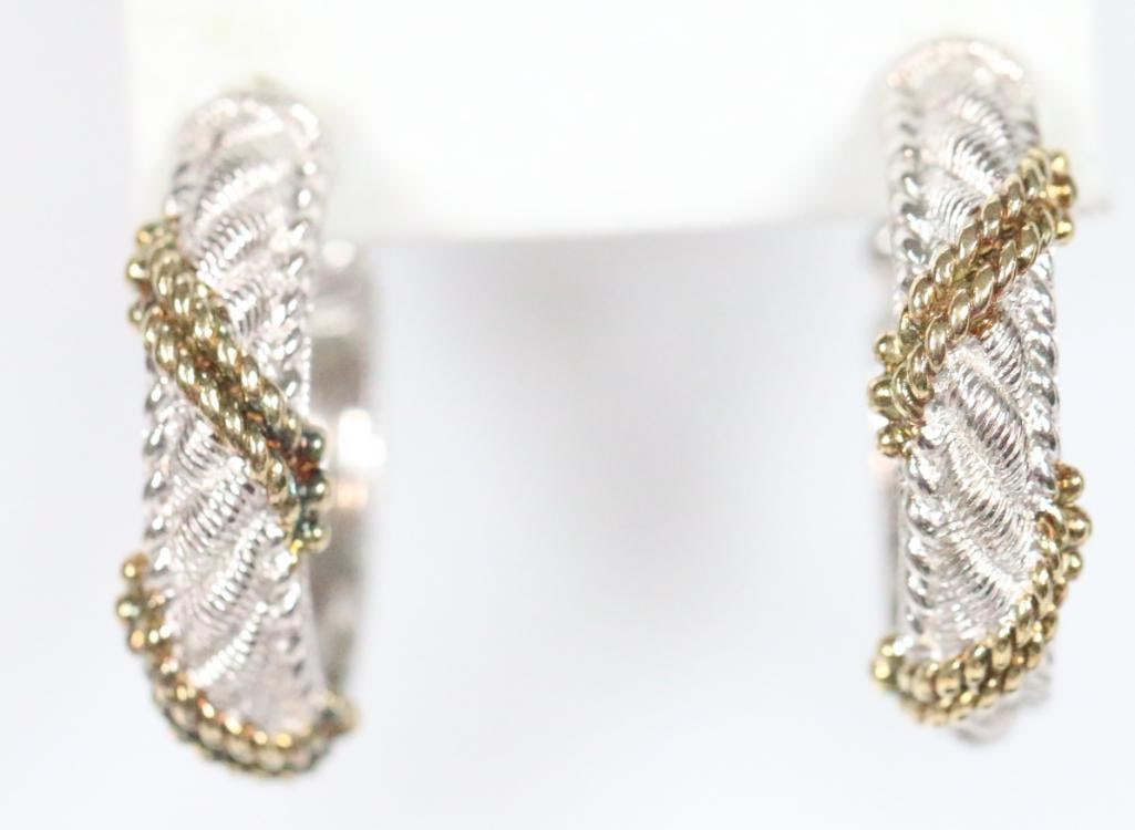 NEW Judith Ripka Sterling Silver Earrings, Signed (1 of 5)