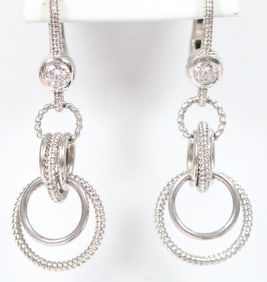 NEW Judith Ripka Sterling Silver and Diamonique CZ's Signed