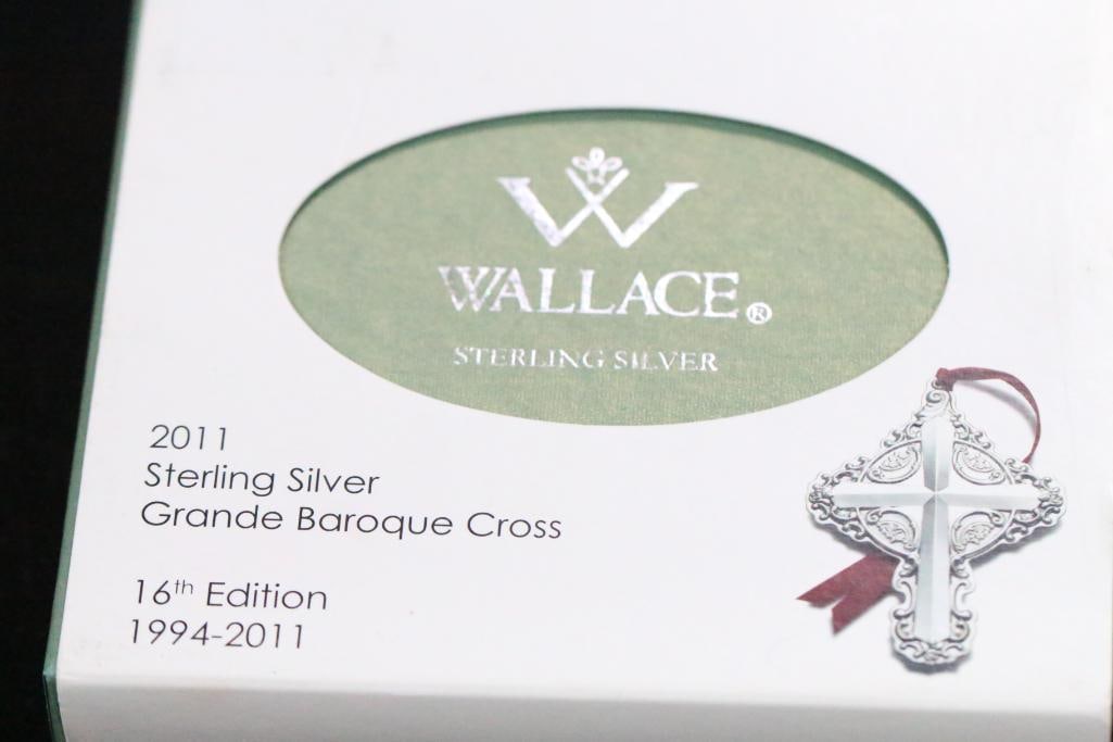 New Wallace Sterling Silver Grande Baroque Cross Ornament, 2011 (1 of 13)