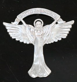 USHS Sterling Silver Angel Pendant Ornament by DeMatteo, Signed, 2004