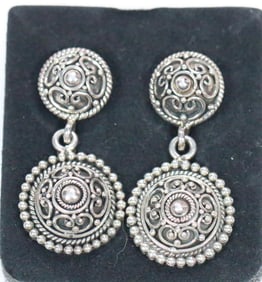 New Sterling Silver Bali Earrings
