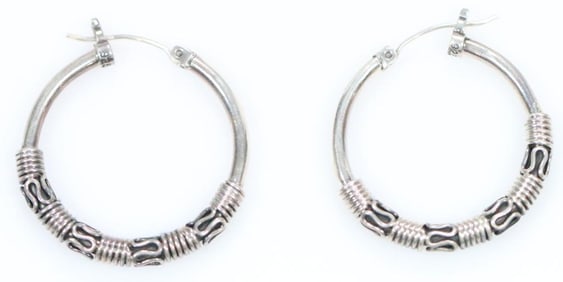 NEW Sterling Silver Hoop Earrings