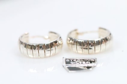 NEW Sterling Silver Hoop Earrings