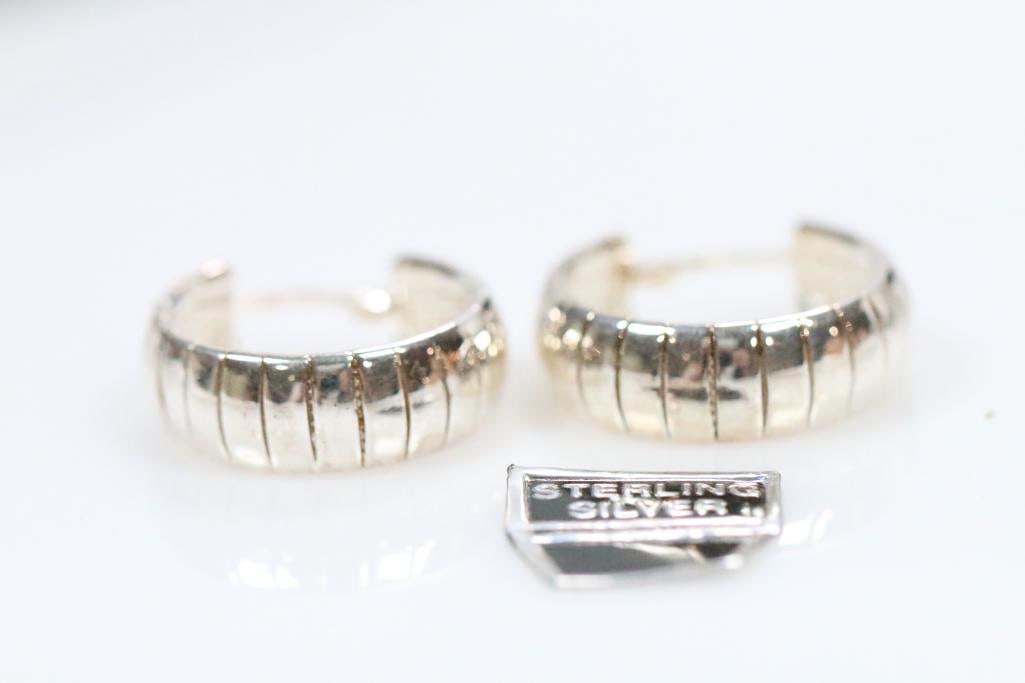NEW Sterling Silver Hoop Earrings (1 of 2)