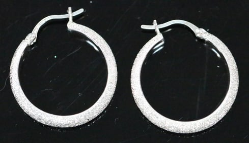 NEW Sterling Silver Hoop Earrings