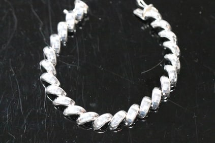 NEW Milo Sterling Silver Heavy Chain Bracelet, 7" long
