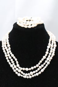 NEW WITH TAGS Honora Cultured Freshwater Pearl Necklace and 3 Bracelets
