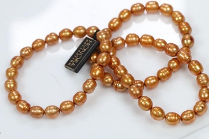 NEW WITH TAGS Honora Freshwater Pearl Bracelets, Set of 3