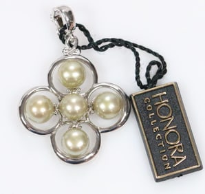 NEW WITH TAGS Honora Sterling Silver and Pearl Pendant