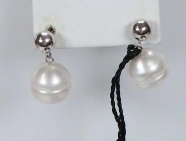 NEW WITH TAG Honora Freshwater Pearl and Sterling Silver Earrings