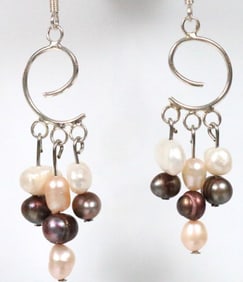 NEW Honora Freshwater Pearl and Sterling Silver Earrings