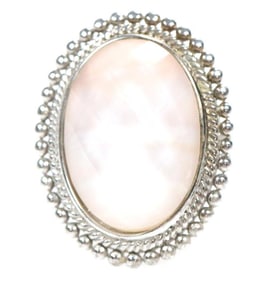 NEW HONORA Pearl Doublet Sterling Silver Cocktail Ring Sz 9.25