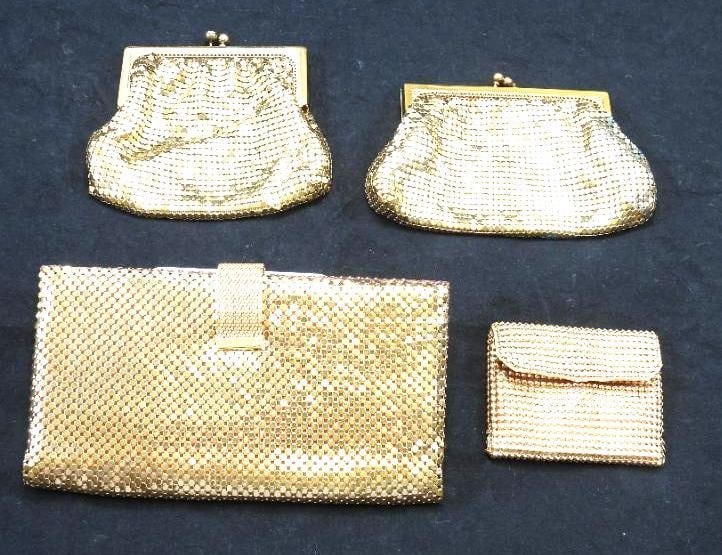 Vintage  Lot of 4 Metal Mesh Evening Bags, Including Signed Whiting and Davis (1 of 8)