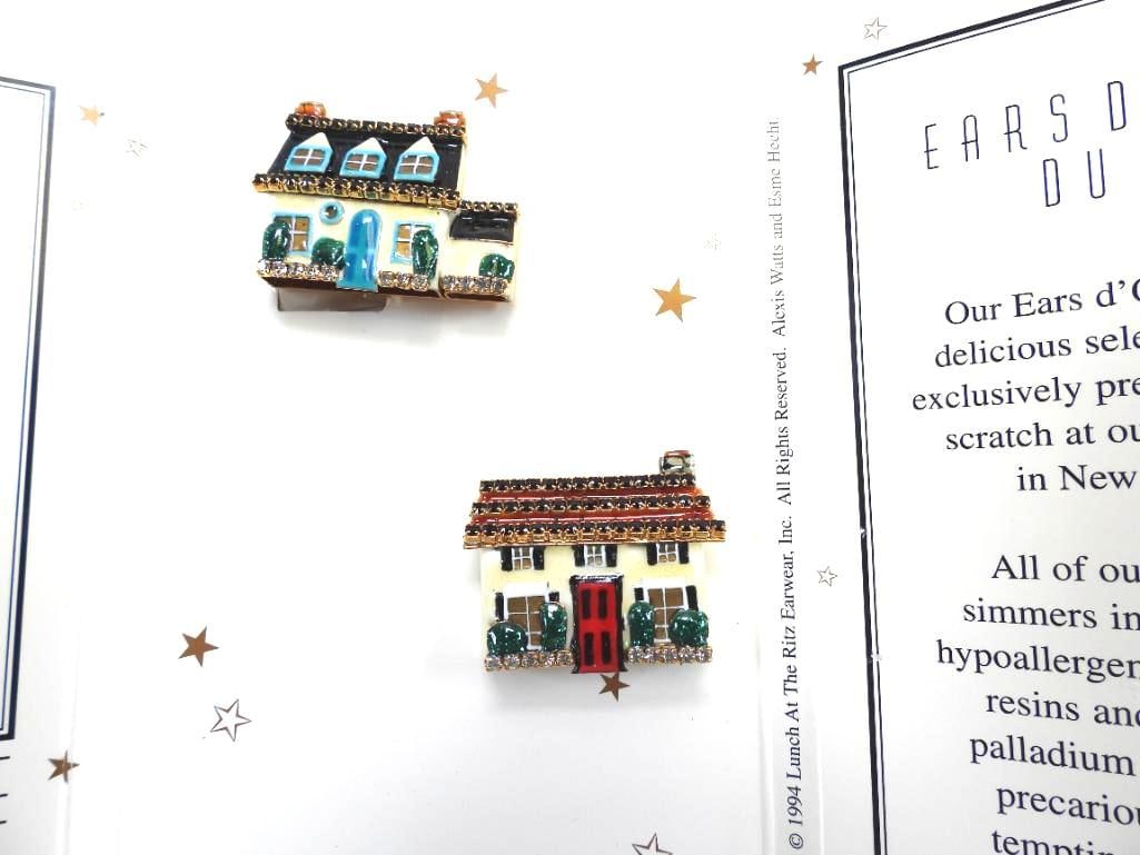 Lunch at The Ritz USA 22KT Gold Plated Earrings, "Dream House Dressing" (1 of 8)