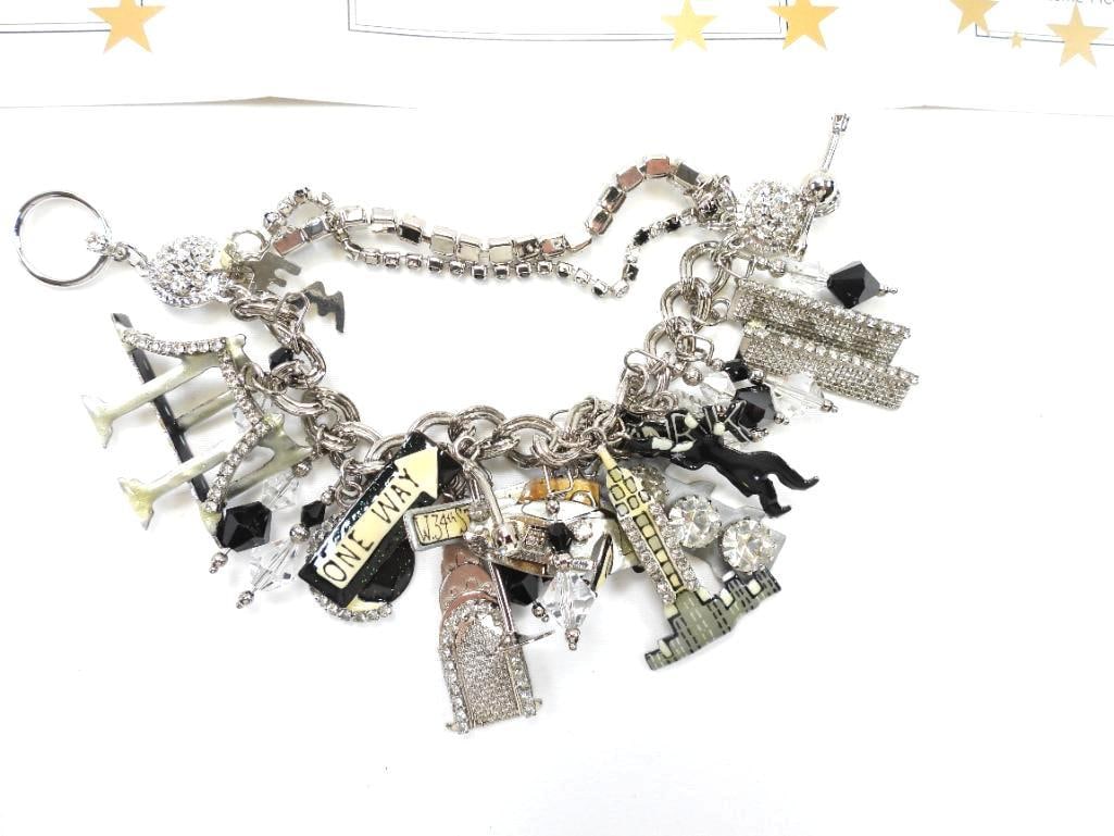 Lunch at The Ritz USA Silver Plated Bracelet, "City Light Lunch Bracelet" (1 of 7)