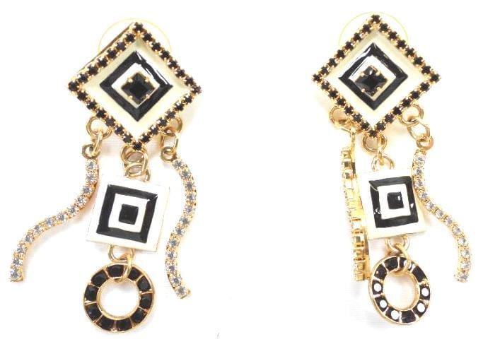 Lunch at The Ritz USA 22KT Gold Plated "Very Square" Earrings (1 of 3)