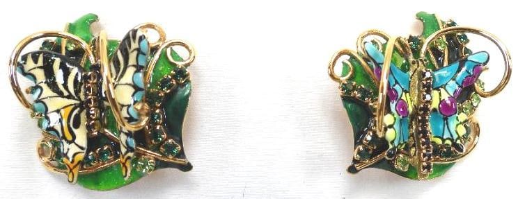 Lunch at The Ritz USA 22KT Gold Plated Butterfly Earrings (1 of 5)