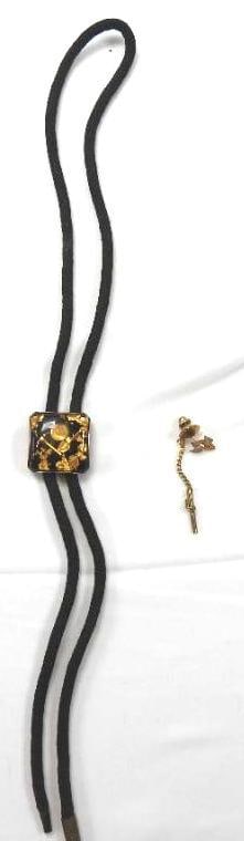 Black Hills gold pendant with gold nuggets bolo plus 12kt gold tack pin (1 of 4)