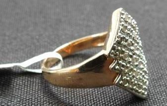 NEW Ladies 1/4 CTTW  Genuine diamond gold over sterling silver ring (1 of 3)