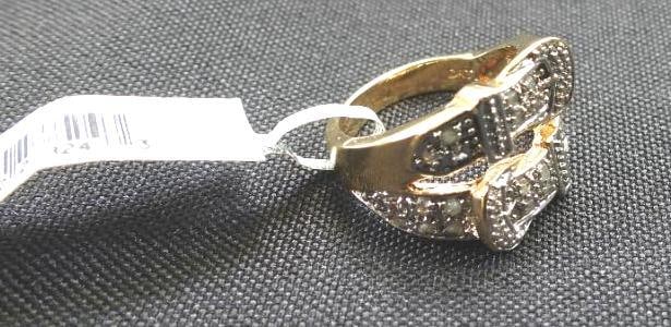 NEW Ladies 1/4 CTTW  Genuine diamond gold over sterling silver ring (1 of 3)