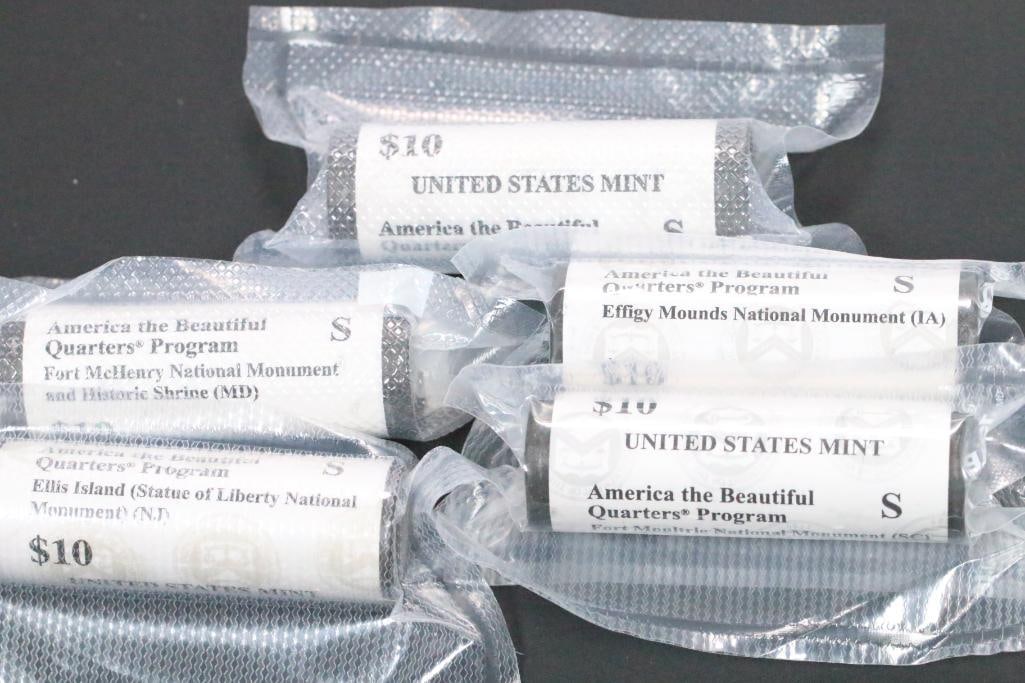 (5) Rolls Uncirculated US MINT S $10 America The Beautiful quarters (1 of 4)