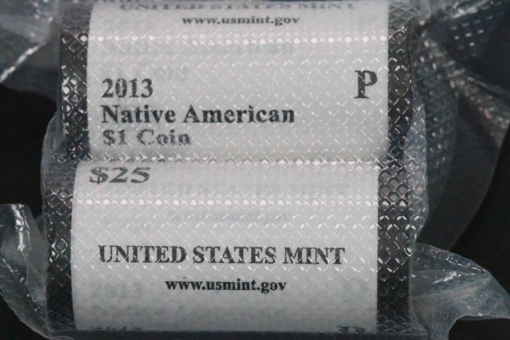 (2) Rolls 2013 Uncirculated US MINT $25 Dollar Coins (1 of 3)