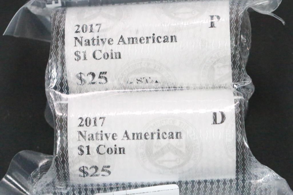 (2) Rolls 2017 Uncirculated US MINT $25 Dollar Coins (1 of 2)