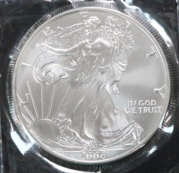 2006 Silver Eagle Uncirculated Plastic pouch (1 of 4)