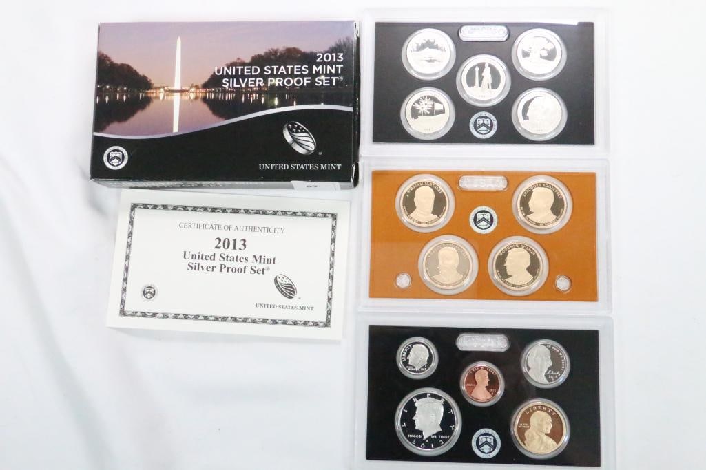 2013 UNITED STATES MINT SILVER PROOF SET with COA (1 of 5)