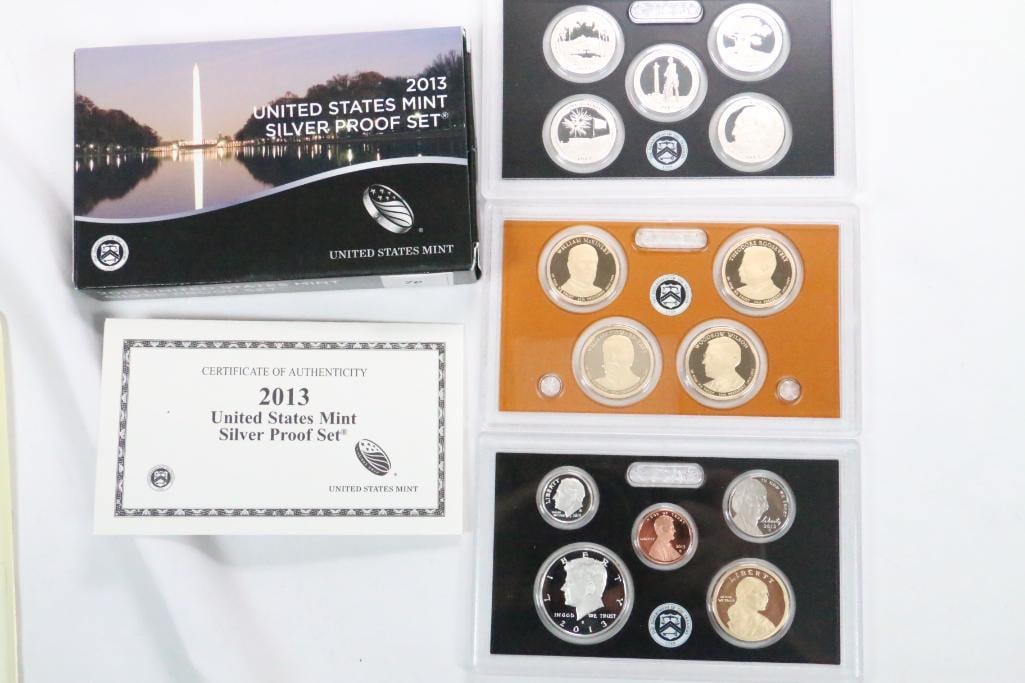 2013 UNITED STATES MINT SILVER PROOF SET with COA (1 of 5)