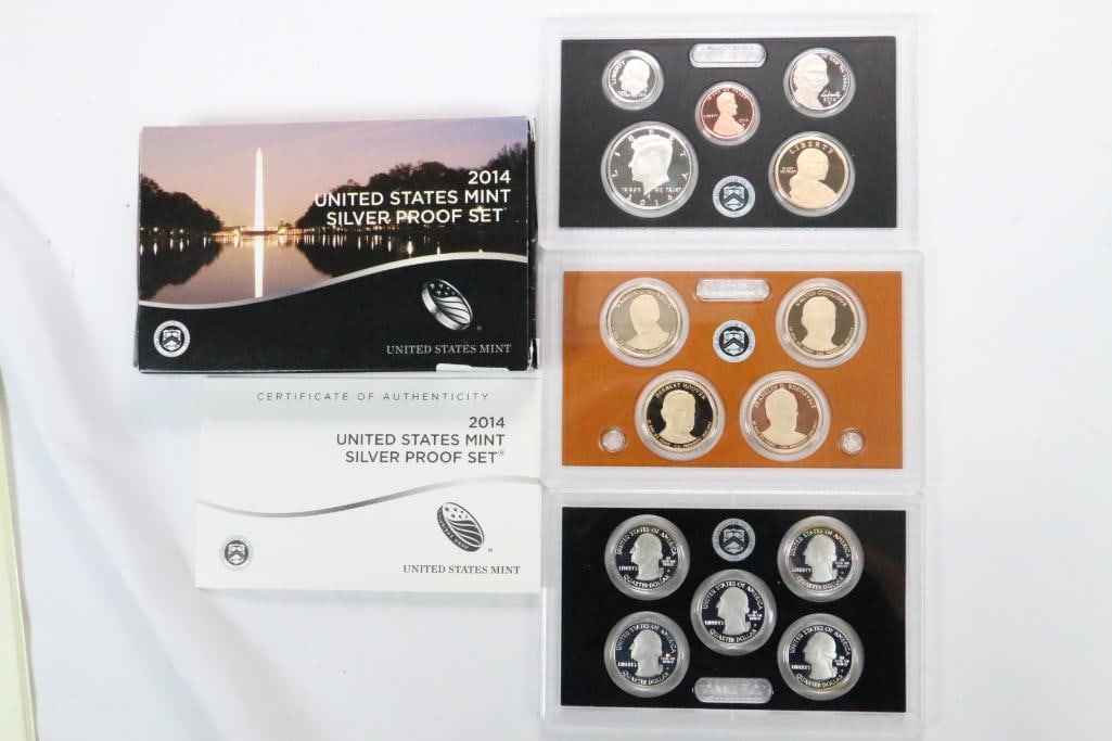 2014 UNITED STATES MINT SILVER PROOF SET with COA (1 of 4)